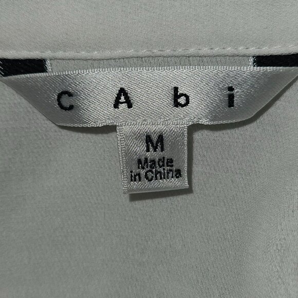 CAbi White Blouse with Cut Outs in Sleeves - Picture 6 of 6